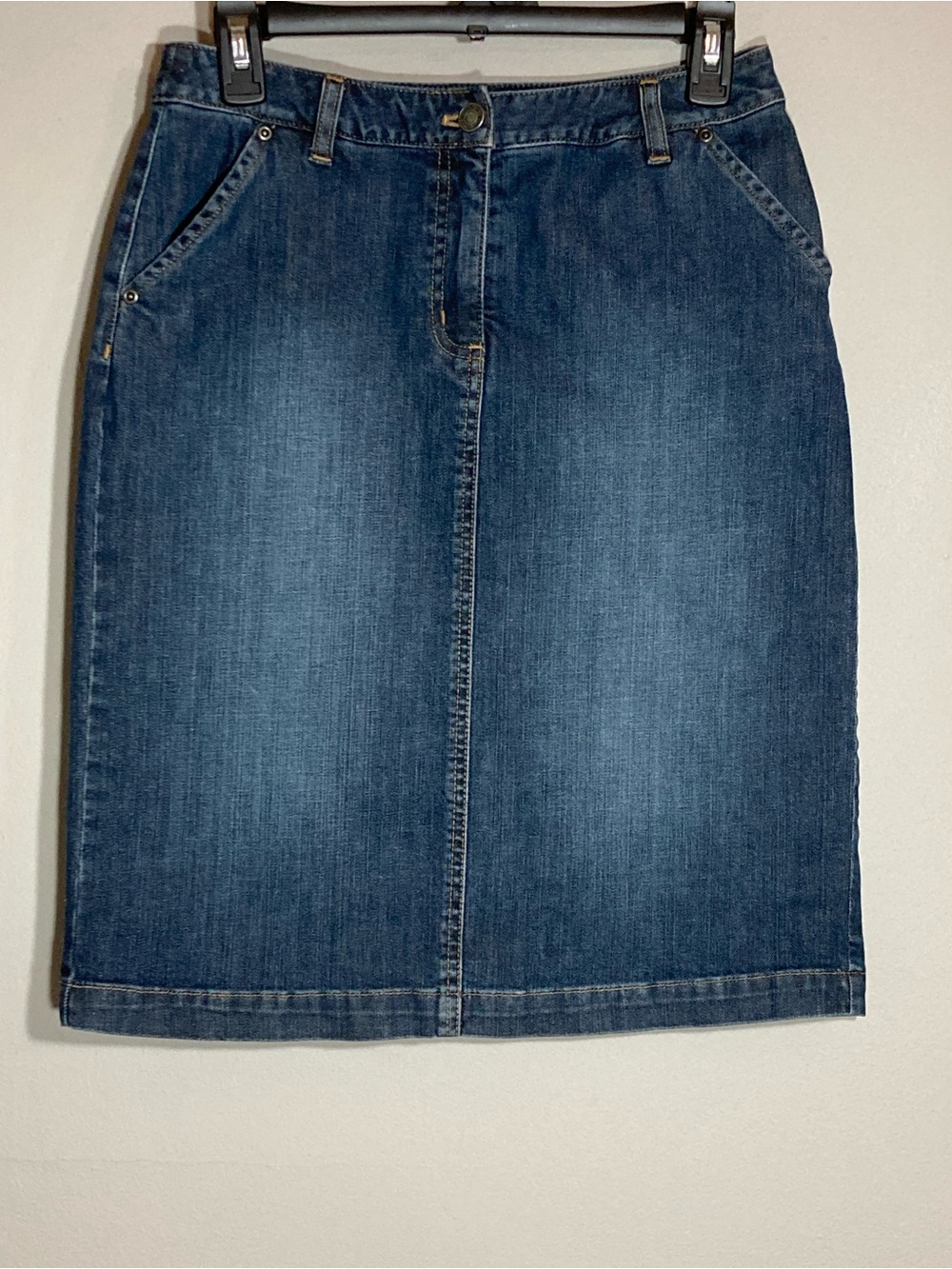 Talbots Dark Blue Denim Pencil Skirt